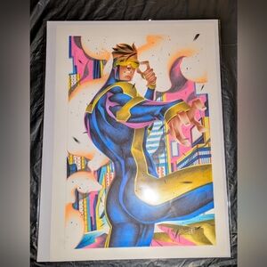 Thony Silas large Marvel sexy Original Art 16.5 x 23.5 in X-Men Cyclops
